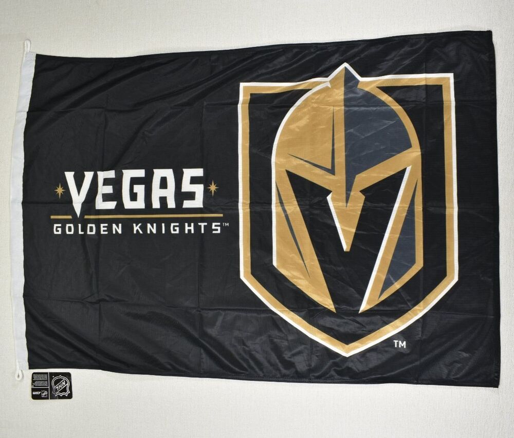 Vegas Golden Knights Large Flag Banner NHL Hockey Fan Tailgate Cave Black New